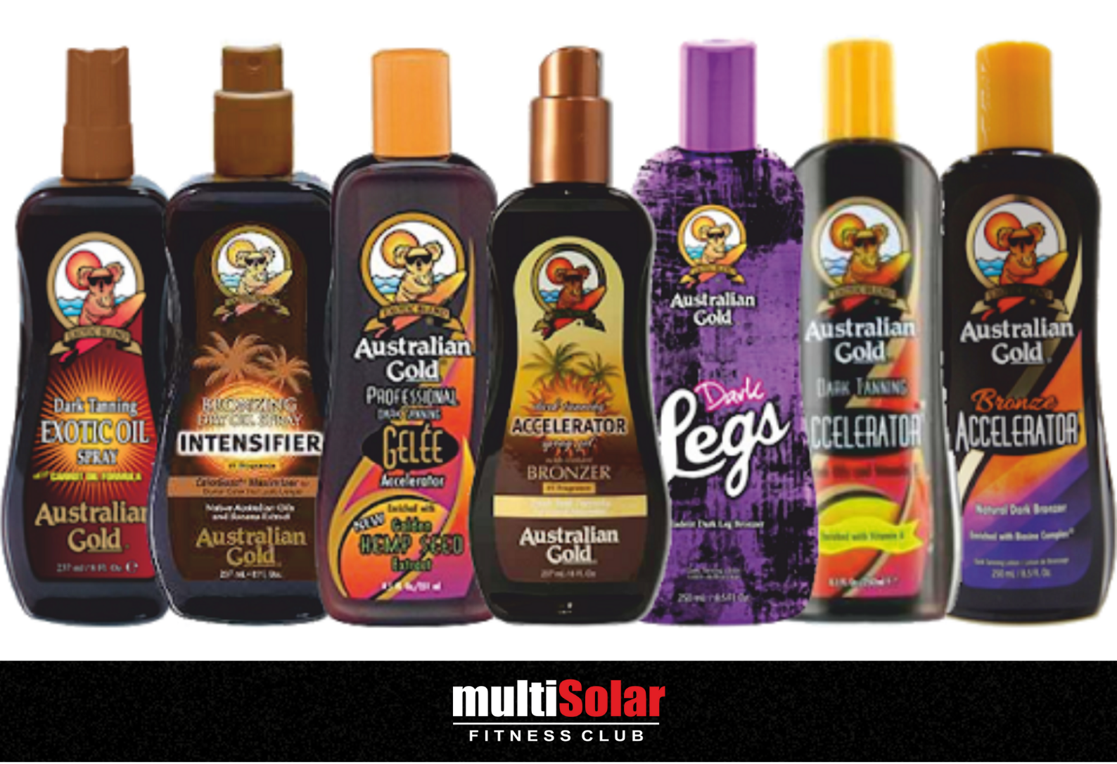 MultiSolar Kosmetyki Australian Gold| Szczecin Police | Platforma Wibracyjna Fit Studio Figura Smukła Sylwetka Cellulit | Fitness klub Vacu Bieżnia Podciśnienie Podczerwień | Siłownia Solarium Odchudzanie Opalanie Spa Wellness